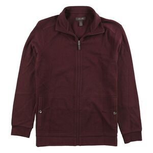 Tasso Elba Mens Jacquard Textured Knit Jacket, Red, NWT